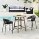 preview thumbnail 90 of 111, Polytrends Laguna Hdpe All Weather Outdoor Patio 35" Round Counter Table Weathered Wood