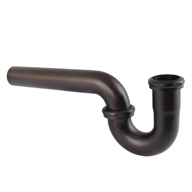 Kingston Brass Made To Match 1-1/4 (or 1-1/2) x 1-1/2 Inch Decor P-Trap without Flange, 13-1/16 Inch Length, 18 Gauge - Oil Rubbed Bronze