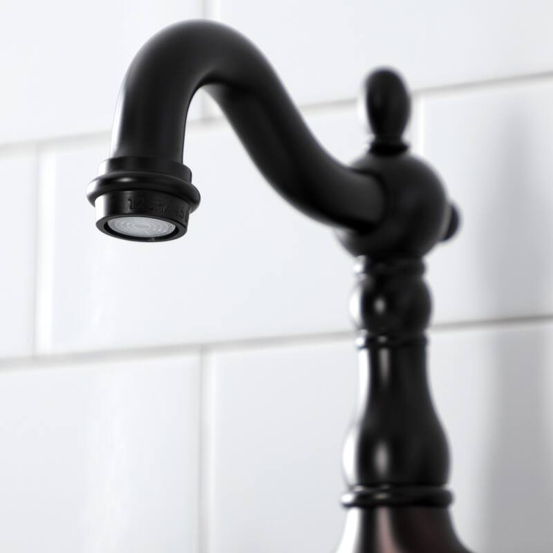 French Country Bridge Bathroom Faucet with Brass Pop-Up