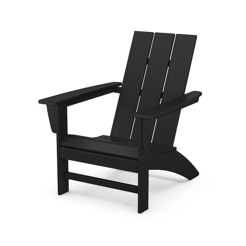 POLYWOOD Modern Outdoor Adirondack Chair - Black