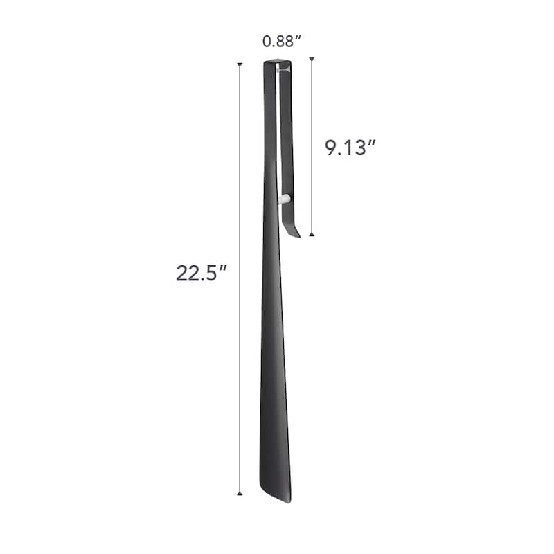 Yamazaki Home Long-Handled Shoehorn, Steel - L 1.69 x W 1.69 x H 22.44 inches