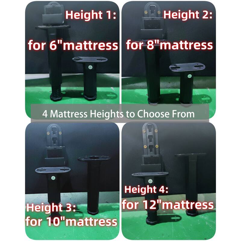 Queen/King Size Luxury Upholstered Platform Bed with Oversized Padded Headboard, Solid Wood Frame & Adjustable Mattress Height