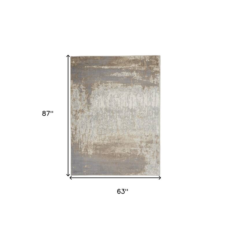 Bubip Power Loomed Abstract Modern Non Skid Stain Resistant Low Pile Area Rug By HomeRoots