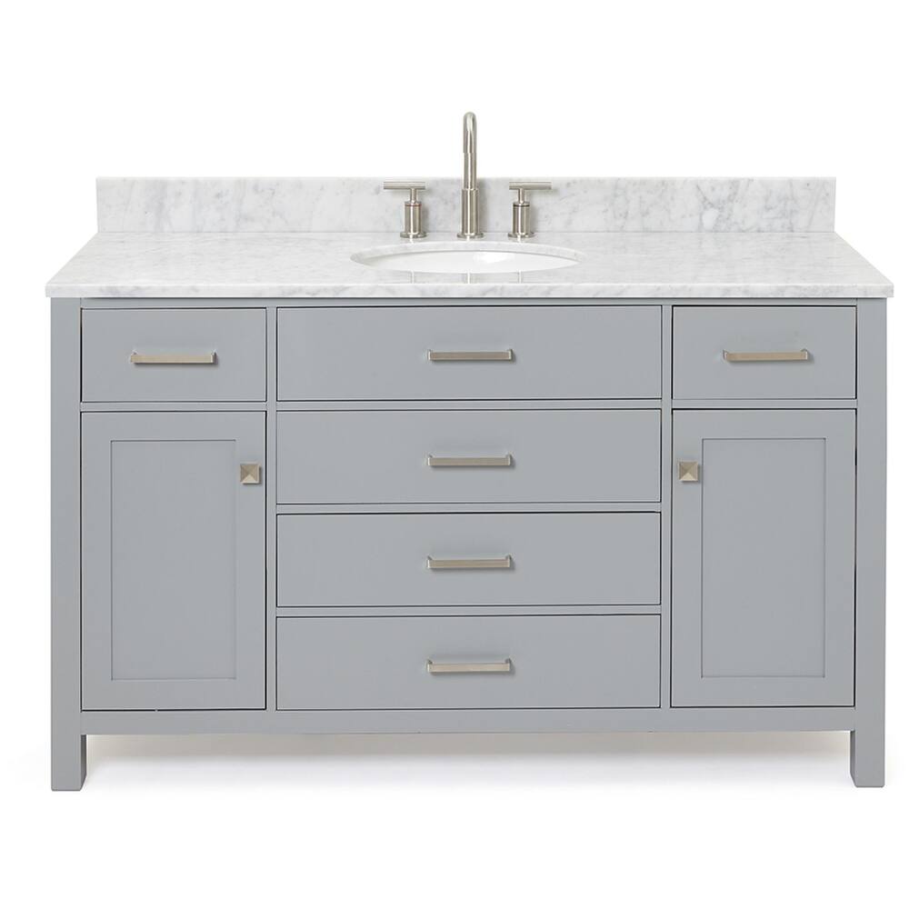 Ariel H055SCW2OVO Bristol 55" Free Standing Single Oval Basin Vanity