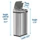 preview thumbnail 6 of 4, iTouchless Multifunction 4-gallon Silver Stainless Steel Automatic Sensor Trash Can with Odor Filter and Fragrance