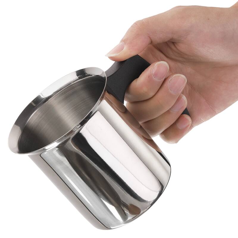 Manual Whipped Cream Dispenser, Stainless Steel Handheld DIY with Lid