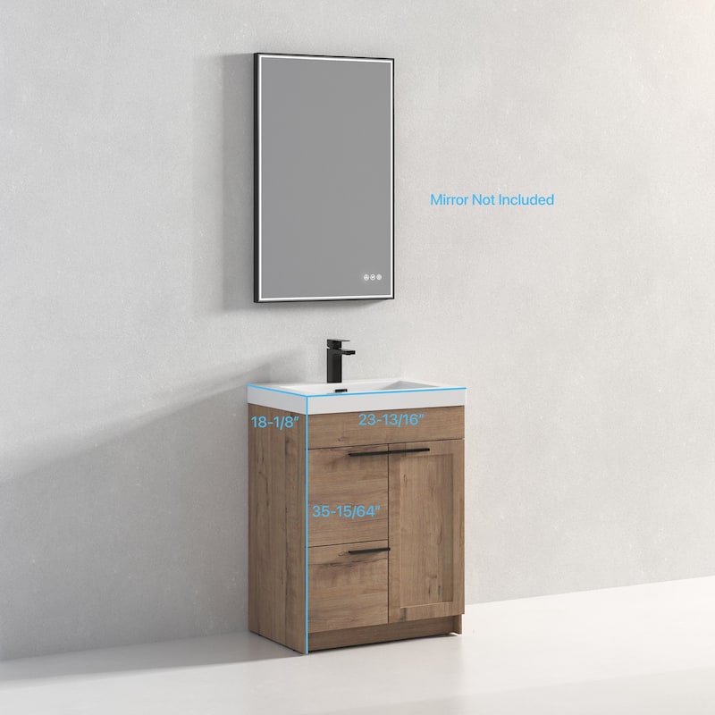Freestanding Bathroom Vanity with Topmount Sink