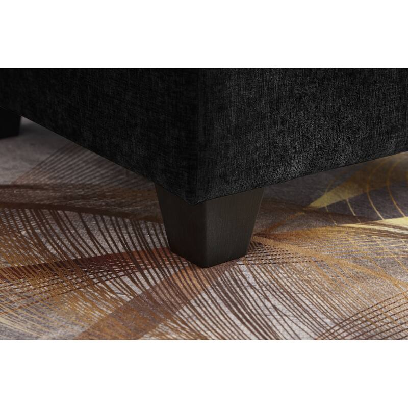 Anmytek Soft Chenille Upholstered 51 Inch Oversize Chaise Lounge Chair with Ottoman and Storage