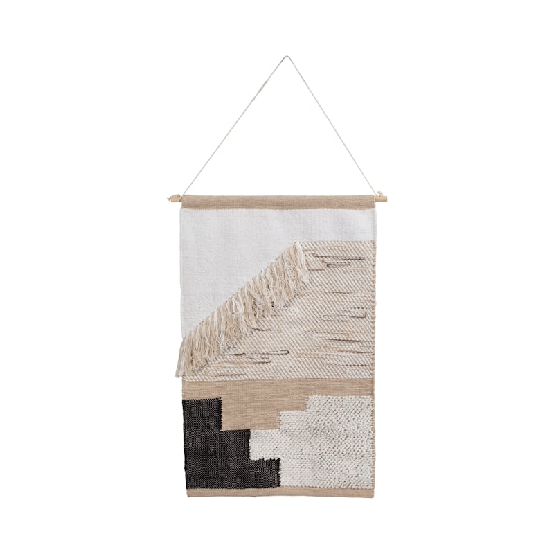 Sagebrook Home Boho Natural Fiber Wall Art Wall Hanging Tapestry - Diagonal Fringe