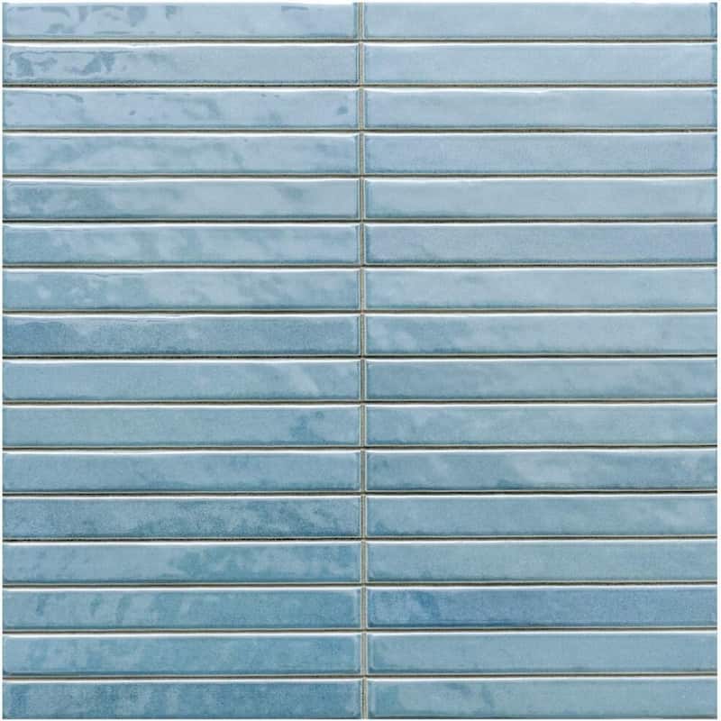 Castilla 14x14 Glossy Porcelain Textured Ribbed Tile - Wall, Backsplash