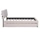 preview thumbnail 4 of 24, Eye-catching Design Teddy Fleece Upholstered Platform Bed with Twin Trundle, LED Light, Full Size