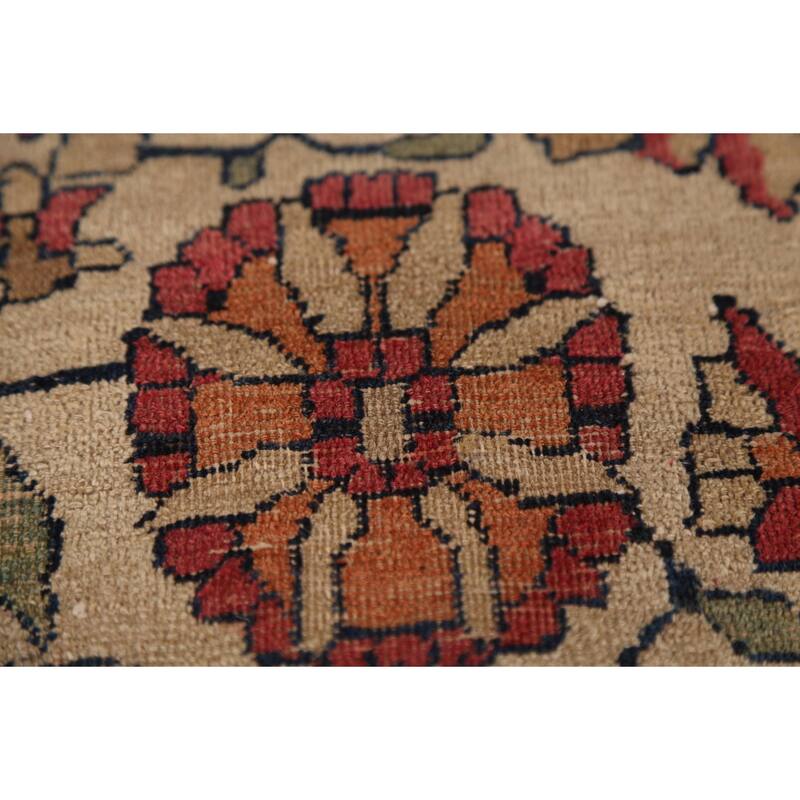 Pre-1900 Antique Kerman Ravar Persian Large Rug Handmade Wool Carpet - 10'5"x 16'1"