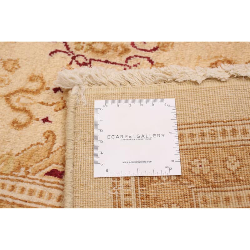 ECARPETGALLERY Hand-knotted Peshawar Oushak Beige Wool Rug - 7'11 x 10'0