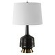 preview thumbnail 4 of 6, Uttermost Foster Black Glaze Table Lamp - 26'' H X 16'' W X 16'' D
