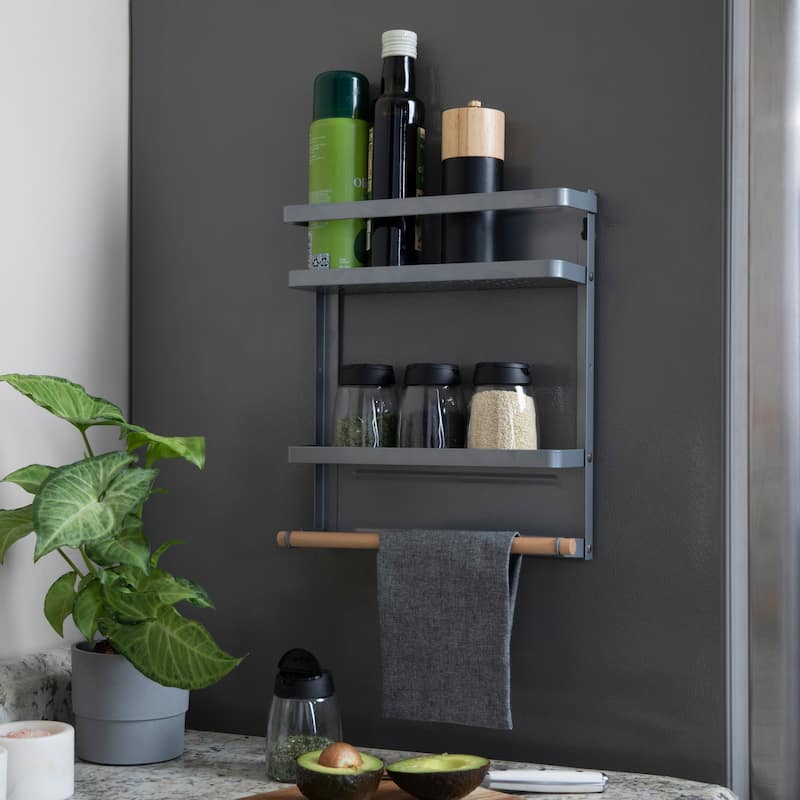 Household Essentials Metal Magnetic Organizer Rack - 11.3"L x 3.1"W x 12.6"H