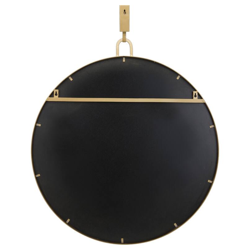 Varaluz Stopwatch Round Accent Mirror - 30"W x 30"H - Gold