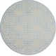 preview thumbnail 118 of 129, Nourison Jane Floral Medallion Indoor only Area Rug 5'3" x Round - Ivory/Light Blue