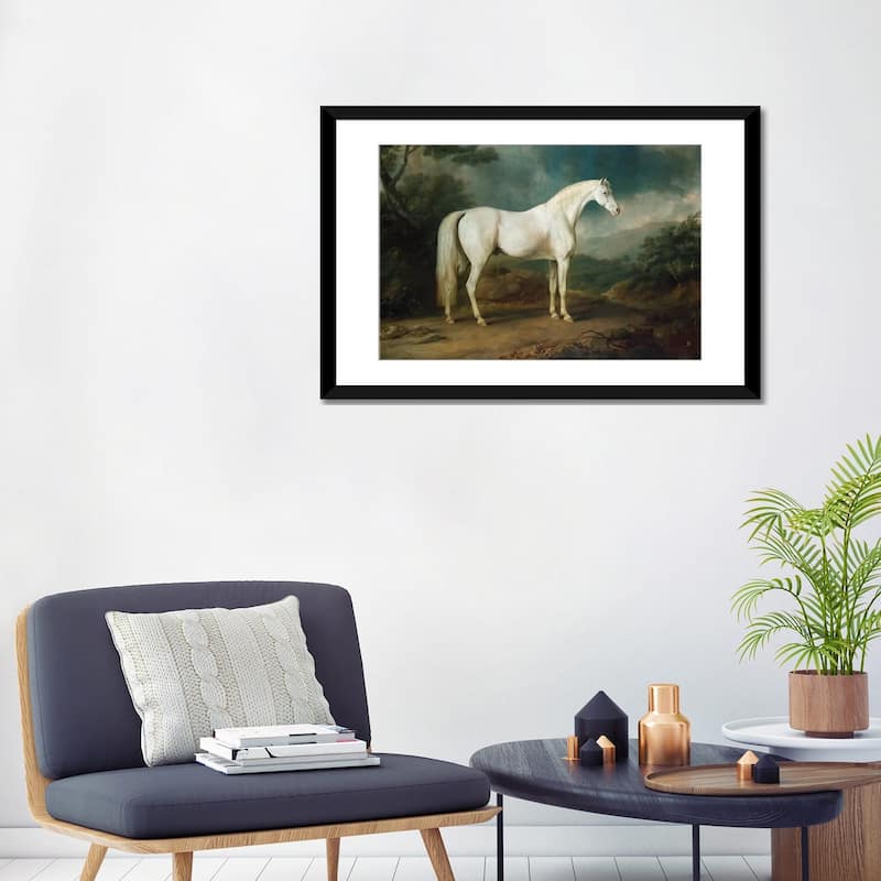 iCanvas "White horse in a wooded landscape, 1791 " by Sawrey Gilpin