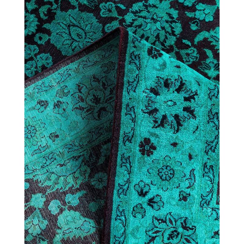 Fine Vibrance One-of-a-Kind Hand-Knotted Area Rug - Blue, 4' 2" x 6' 5" - 4' 2" x 6' 5"