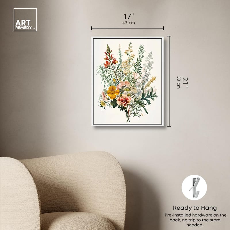 Quaint Bouquet Canvas by Art Remedy