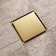 preview thumbnail 2 of 2, polished gold 4 inch brass material shower drain with ABS base - 4 x 4