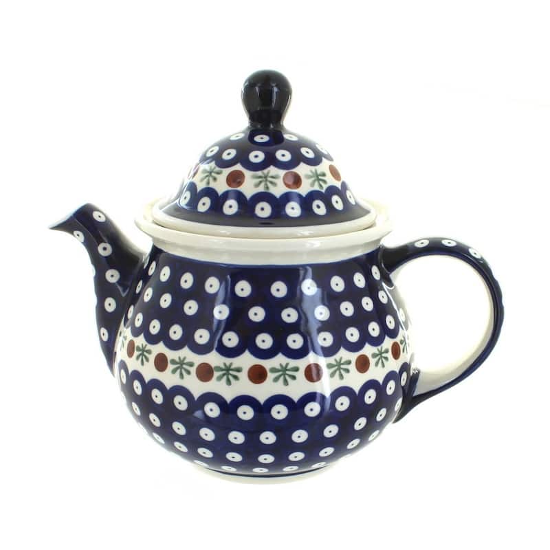 Blue Rose Polish Pottery 943 Zaklady Large Teapot - Nature
