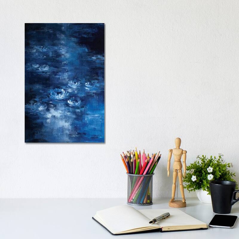 iCanvas "Moonlight Lilies" by Debi Coules Canvas Print - 12x8x0.75