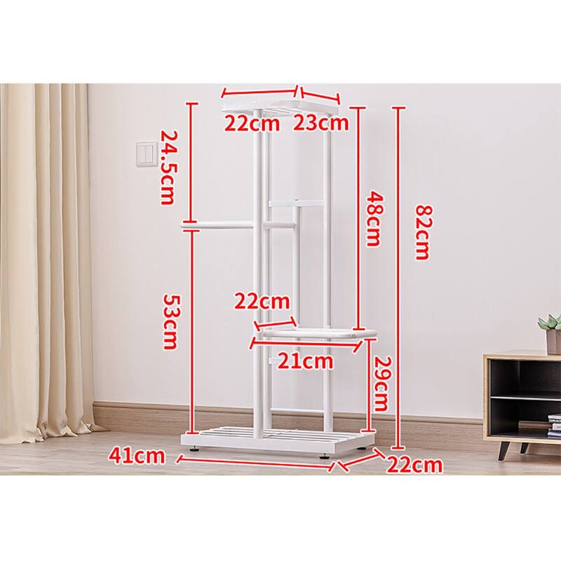 4 Tier Plant Stand Indoor Metal Flower Pot Holder Shelf