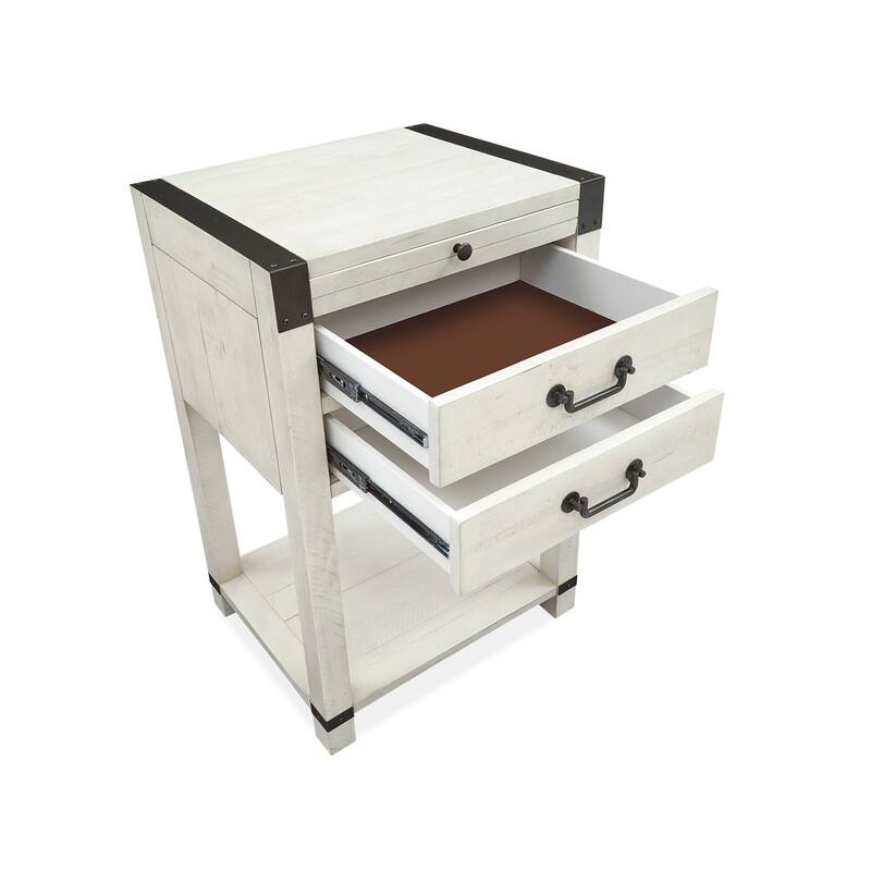 Magnussen Home Chesters Mill Alabaster Open Nightstand