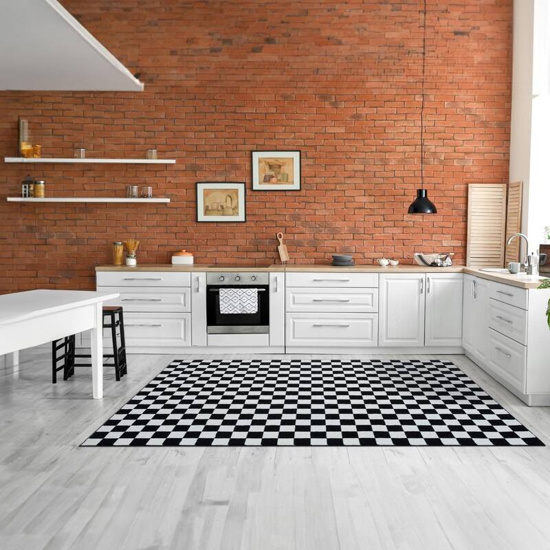 Luxe Weavers Geometric Checkered Area Rug for Living Room and Bedroom