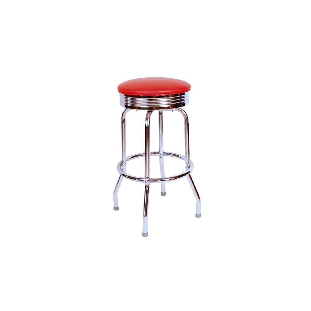 Swivel Bar Stool with Chrome Frame, Elegant Comfort Seat and 30 Inch Height for Modern Kitchen or Bar Seating