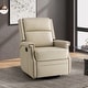 preview thumbnail 30 of 88, Echidna 29.6" Transitional Genuine Leather Swivel Rocker Nursery Chair with Nailhead Trim by HULALA HOME BEIGE