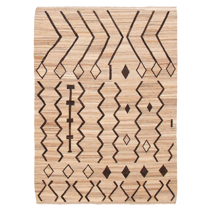 Sivas Tan Kilim 5'9" x 7'10" - 5'9 x 7'10 - Tan - 5'9 x 7'10
