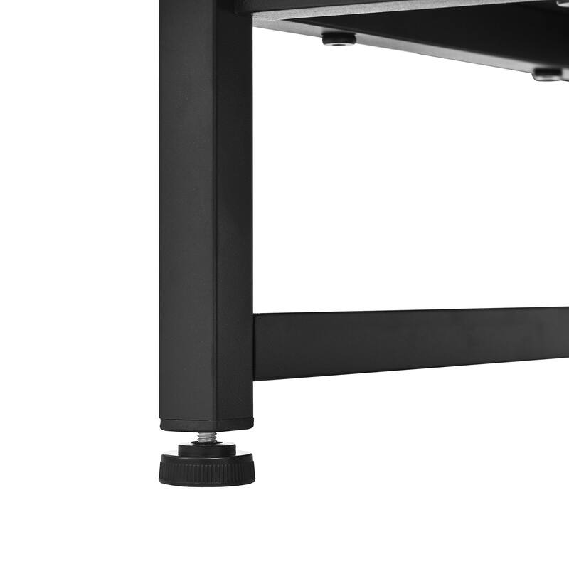 59" Modern Walnut Wave Relief Sideboard Buffet Cabinet, Solid Wood Storage Cabinet with Iron Legs for Living Room