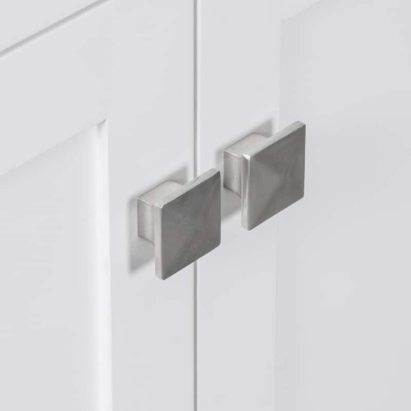Roomfitters Modern 60" Double Bathroom Vanity Set with Ceramic Sinks, Adjustable Shelf, Soft-Close Doors and Flip Drawer