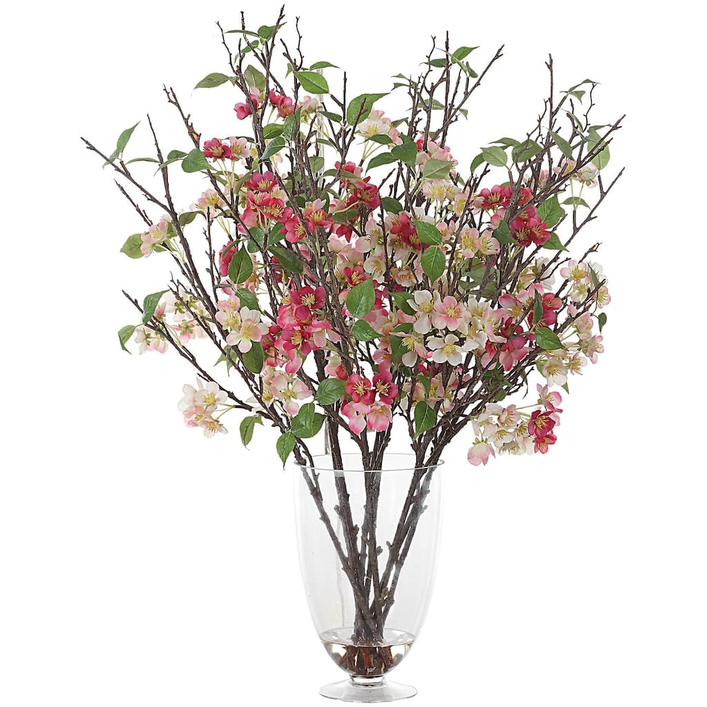 Uttermost 60230 Spring Blooms 35-1/4" Tall Glass Faux Flora Planter