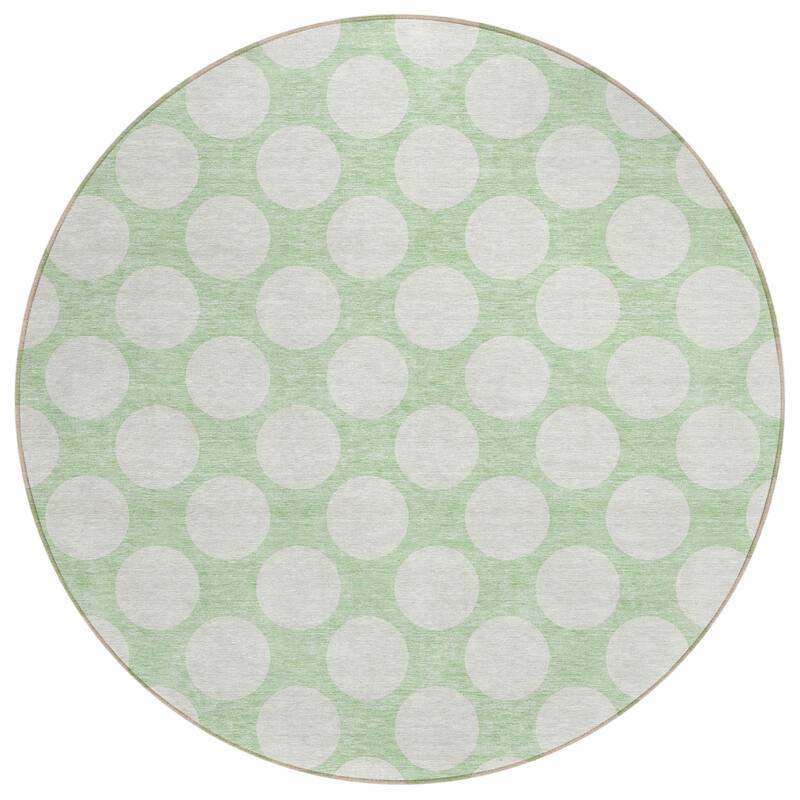 HomeRoots Polka Dot Transitional Rectangle Outdoor Rug