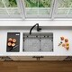 preview thumbnail 12 of 14, STYLISH 28 inch Stainless Steel 16G 60/40 Double Bowl Workstation Kitchen Sink - 28" x 19" x 10"