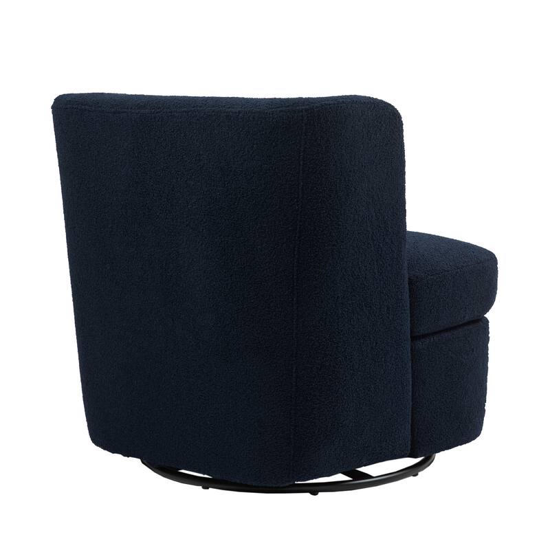 Swivel Accent chairs With Boucle Linen Fabric Set of 2