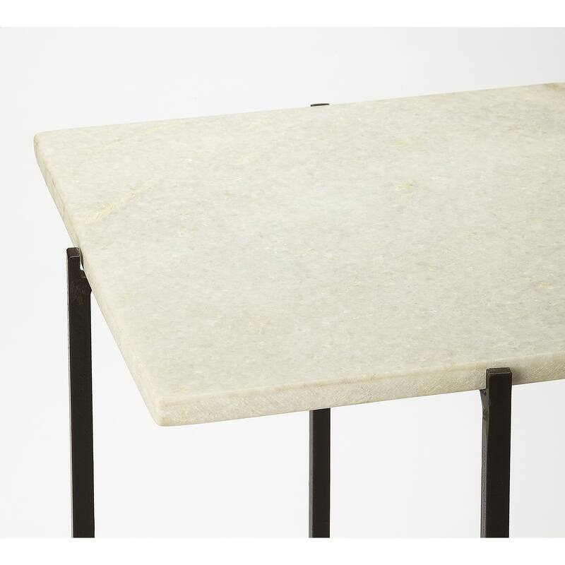 Nigella square Marble & Metal Accent Table