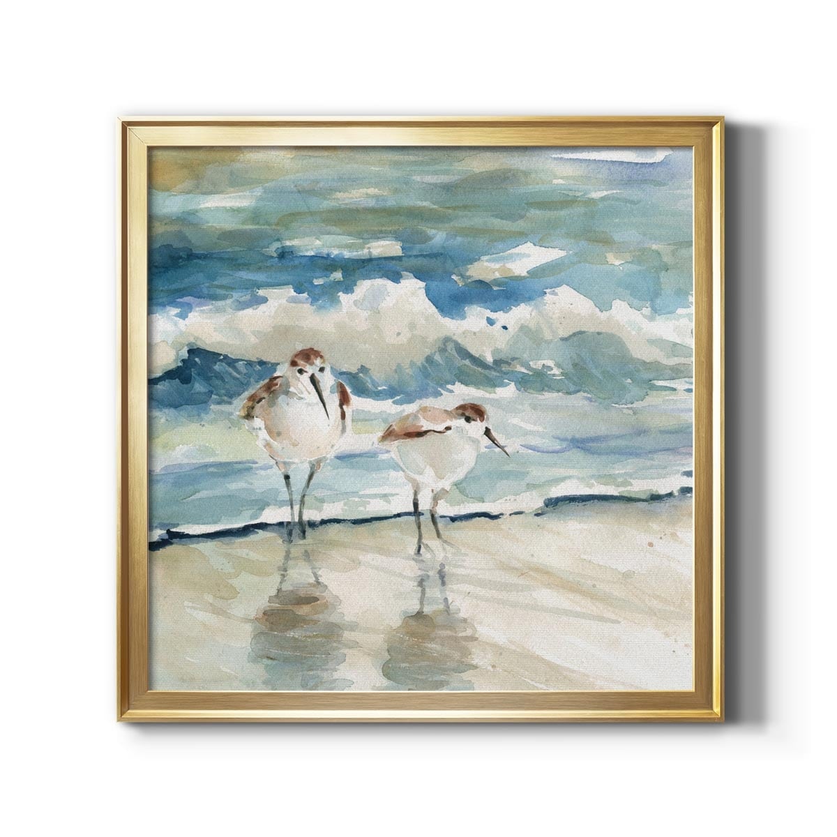 Beach Birds-Premium Framed Canvas - Ready to Hang
