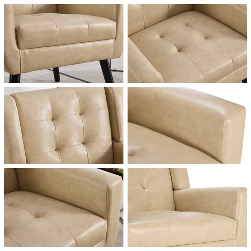 Modern Soft Ergonomics Accent Chair with Black Legs For Indoor Home