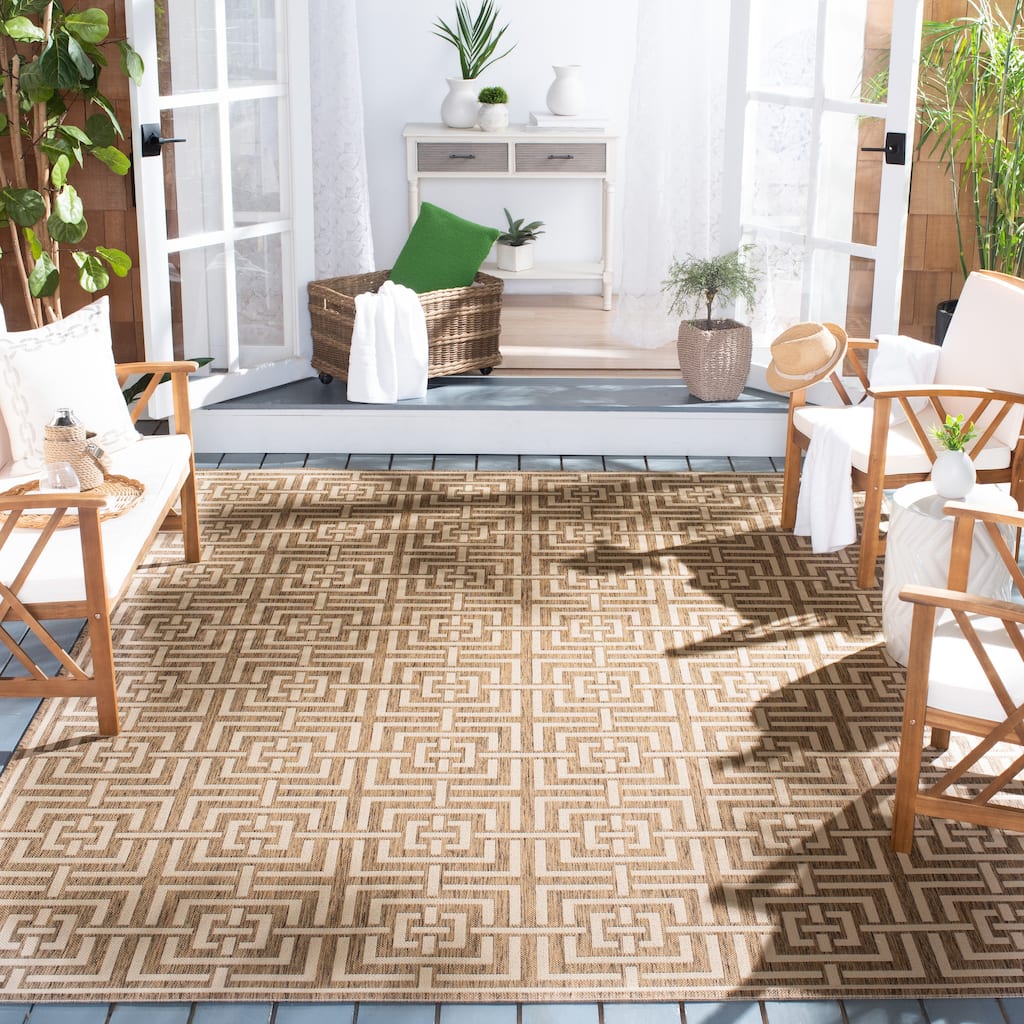SAFAVIEH Beach House Eliverta Indoor/ Outdoor Waterproof Patio Backyard Rug
