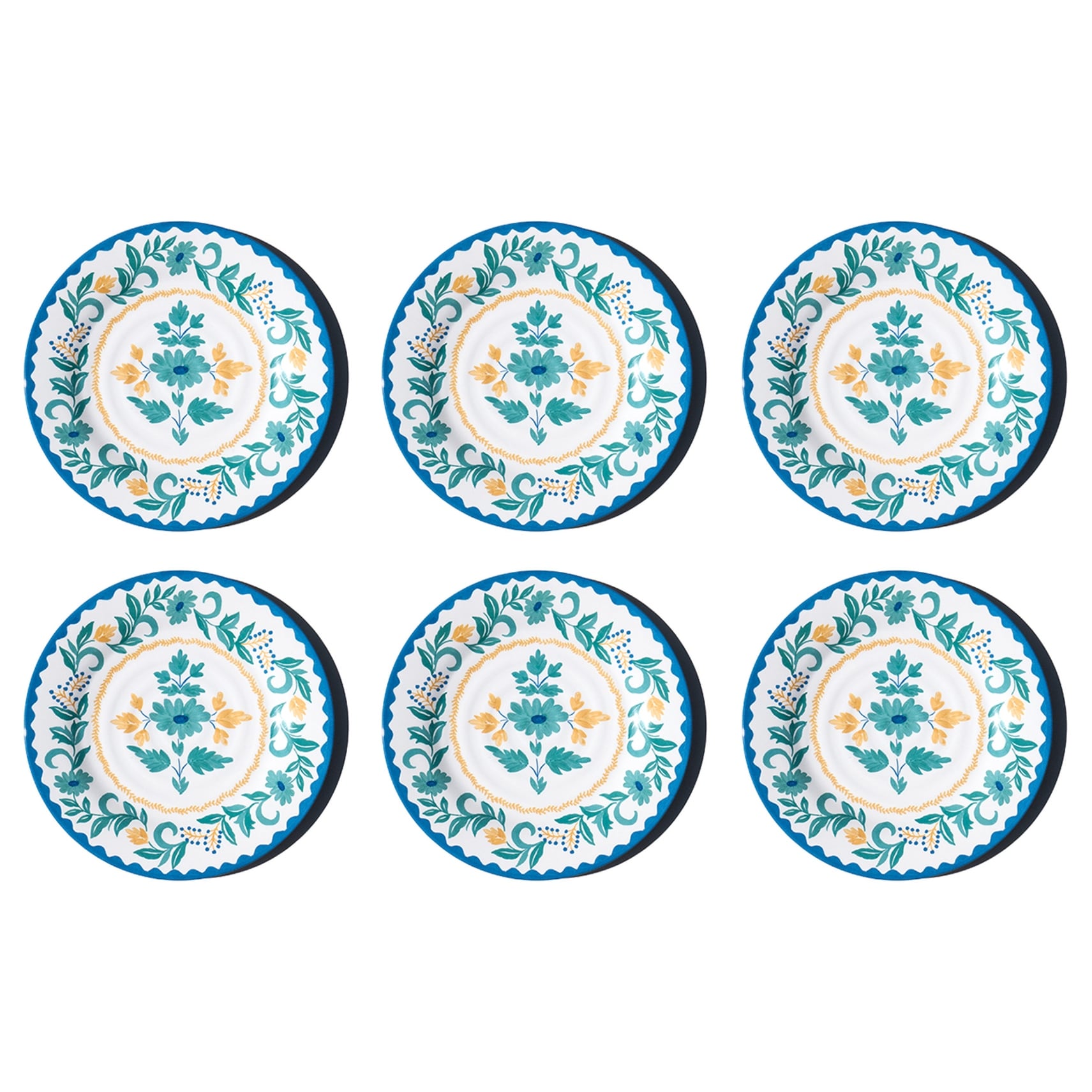 Abode Homewares Montelupo NewWave Melamine Dinner Plate - Multicolor - 10.5" - Set of 6