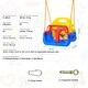 preview thumbnail 7 of 5, 3-in-1 Toddler Swing Seat to Teens Kids Swing Seat, for Outdoor and Indoor - 16.5*12.2*14.3inches