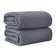 preview thumbnail 42 of 197, Linery & Co. Cotton Diamond Waffle Texture Bath Towels