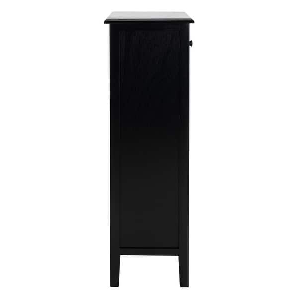 SAFAVIEH Michaela Distressed Black 4Drawer Storage Side Table 15" x