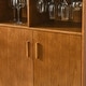 preview thumbnail 5 of 13, Rustic Wooden Sideboard Buffet Cabinet Wine Bar Cabinet with Wine Glass Holder & Wine Bottle Rack for Home Dining Room, Brown