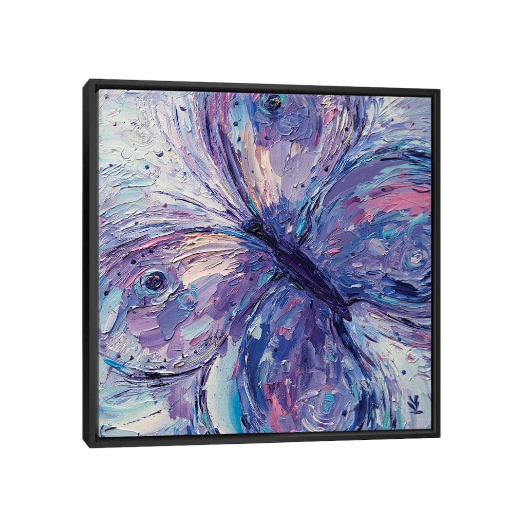 iCanvas "Purple Butterfly" by Vlada Koval Framed Canvas Print