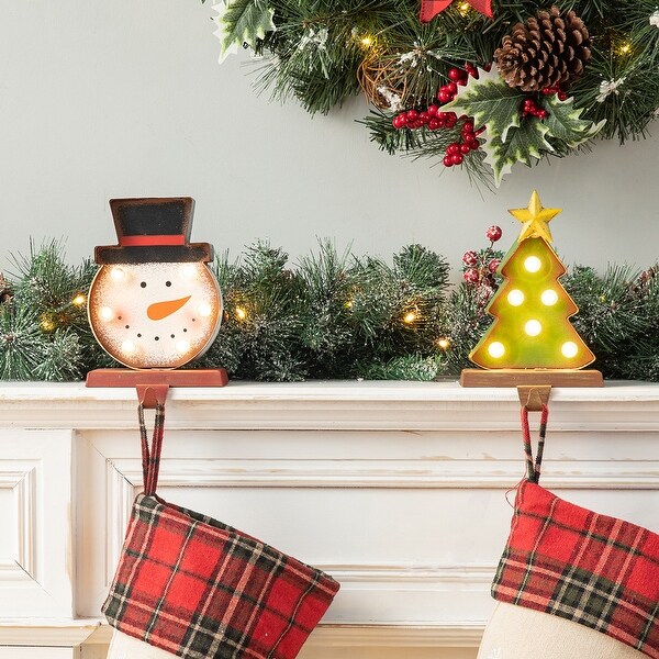 Glitzhome led marquee stocking holder top